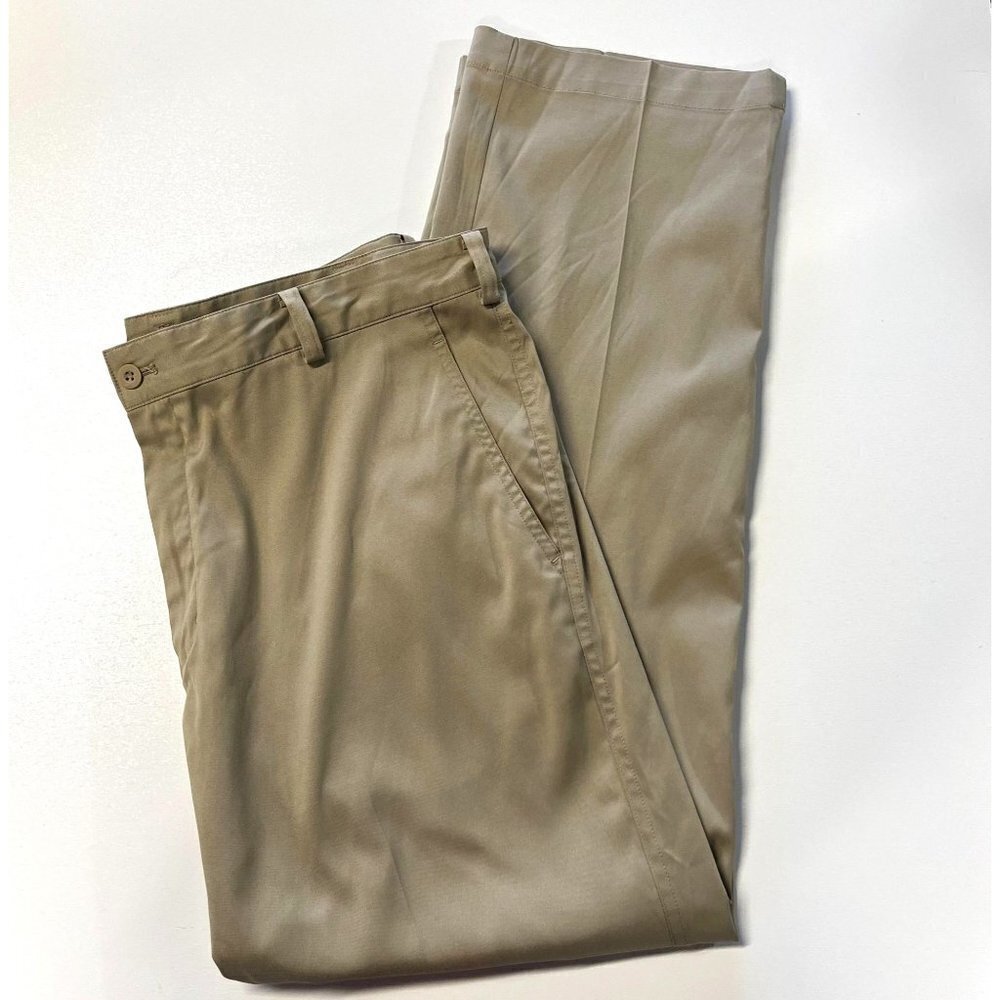 Nike Golf Dri Fit Men's Pants Size 36 x 30 Khaki Tan Color Trousers Athletic